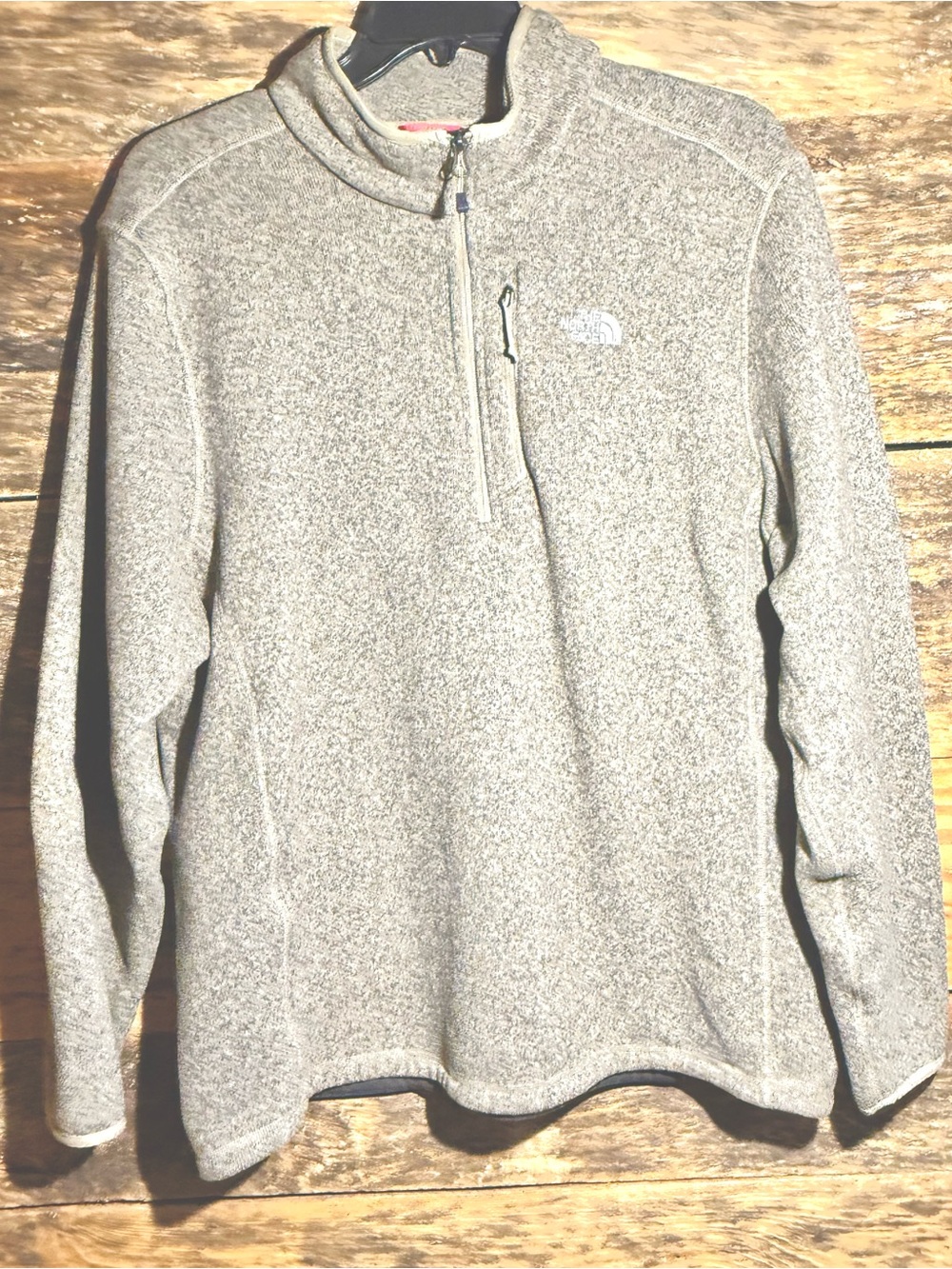 The North Face Men's Heather Gray Half-Zip Fleece Pullover